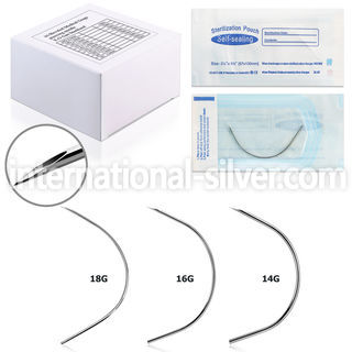 neecbx eo gas sterilized curved steel needles for single use