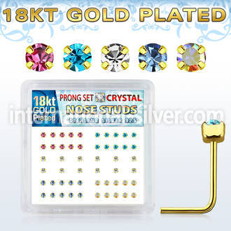 npsgm box w 52 silver nose studs w 1.8mm prong set crystal