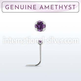 nspge1 l shape nose studs silver 925 nose