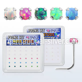 nspo15 l shape nose studs silver 925 nose
