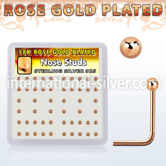 nsxrsb2 l shape nose studs silver 925 