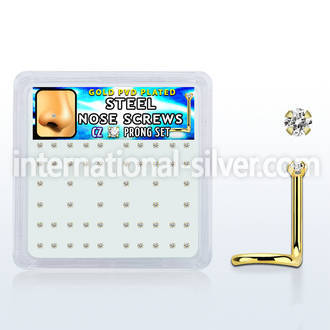 nwtz15xc box w gold plated steel nose screws w 1 5mm clear czs