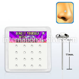 nyfbs16c bend it to fit nose studs silver 925 nose