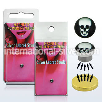 pkml6 fake illusion body jewelry silver 925 belly button