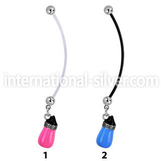 pnd668x bio flex & ptfe belly bananas belly piercing