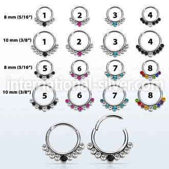 segh16px seamless segment rings surgical steel 316l ear lobe