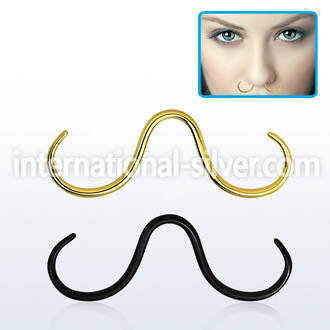 septm straight barbells anodized surgical steel 316l septum