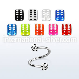 speuvdi spirals twisters surgical steel 316l with acrylic parts eyebrow