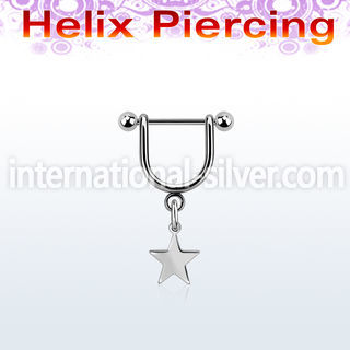steel helix stirrup w a dangling plain steel star