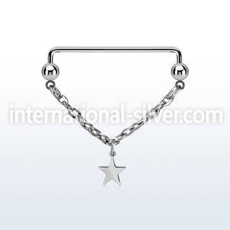 suddl5 surgical steel barbells nipple piercing