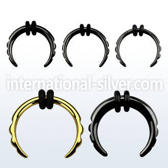 tpcp tapers anodized surgical steel 316l ear lobe