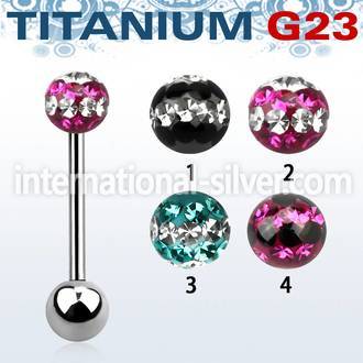 ubbfr5d straight barbells titanium g23 implant grade tongue