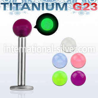 ulglb3 labrets lip rings titanium g23 with acrylic parts labrets chin