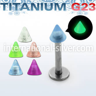 ulgln3 labrets lip rings titanium g23 with acrylic parts labrets chin
