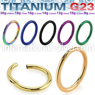 useght16 anodized titanium g23 seamless and segment rings ear othersear lobe ear otherseyebrow helix septum tragus piercing