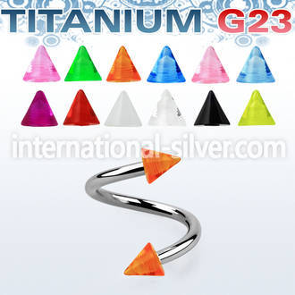 uspeuvcn spirals twisters titanium g23 with acrylic parts eyebrow
