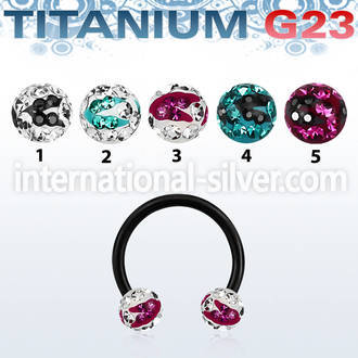 utcbfr6c horseshoes anodized titanium g23 implant grade ear lobe