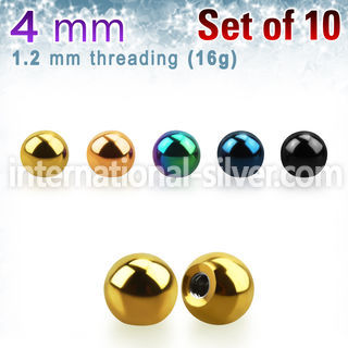 xbt4s loose body jewelry parts anodized surgical steel 316l belly button