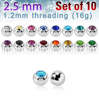 xjb25 loose body jewelry parts surgical steel 316l 