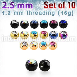 xjbt25s loose body jewelry parts anodized surgical steel 316l 