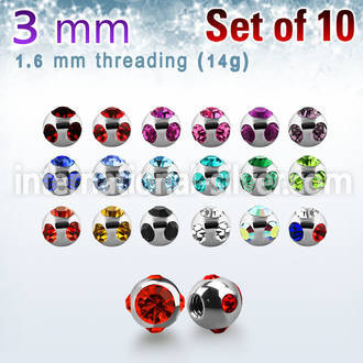 xmjb3g loose body jewelry parts surgical steel 316l 