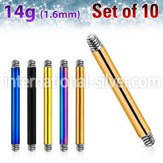 xtbb14g loose body jewelry parts anodized surgical steel 316l nose bridge