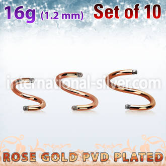 xttsp16g loose body jewelry parts anodized surgical steel 316l 
