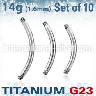 xubn14g loose body jewelry parts titanium g23 implant grade belly button