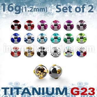 xumjb25 loose body jewelry parts titanium g23 implant grade belly button