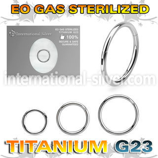 zusegh18 sterilized titanium hinged segment hoop 18g