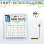 18nsbxc l shape nose studs silver 925 nose