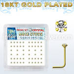 18nspxc l shape nose studs silver 925 nose