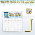 18nszbc l shape nose studs silver 925 nose