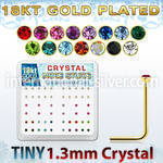 18s6xm l shape nose studs silver 925 nose