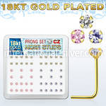 18sz25xm l shape nose studs silver 925 nose