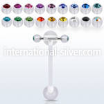 abbajspn straight barbells acrylic body jewelry tongue