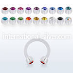 acbeajb3 horseshoes acrylic body jewelry ear lobe