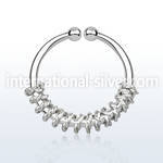 agsep12a fake illusion body jewelry silver 925 septum