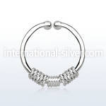 agsep12e fake illusion body jewelry silver 925 septum