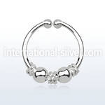 agsep12f fake illusion body jewelry silver 925 septum