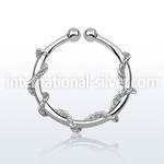 agsep12j fake illusion body jewelry silver 925 septum