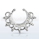 agsepd12 fake illusion body jewelry silver 925 septum