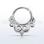 agsepv7 seamless segment rings silver 925 septum