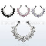 agsepz1 fake illusion body jewelry silver 925 septum