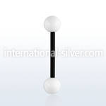 akbbw6 straight barbells acrylic body jewelry ear lobe