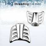 aw14 loose body jewelry parts surgical steel 316l belly button