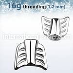 aw16 loose body jewelry parts surgical steel 316l belly button