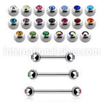 bb18jb3 surgical steel barbells eyebrow helix intim tragus piercing