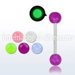 bbbgl straight barbells surgical steel 316l with acrylic parts nipple