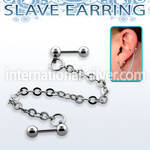 bber27 straight barbells surgical steel 316l ear lobe